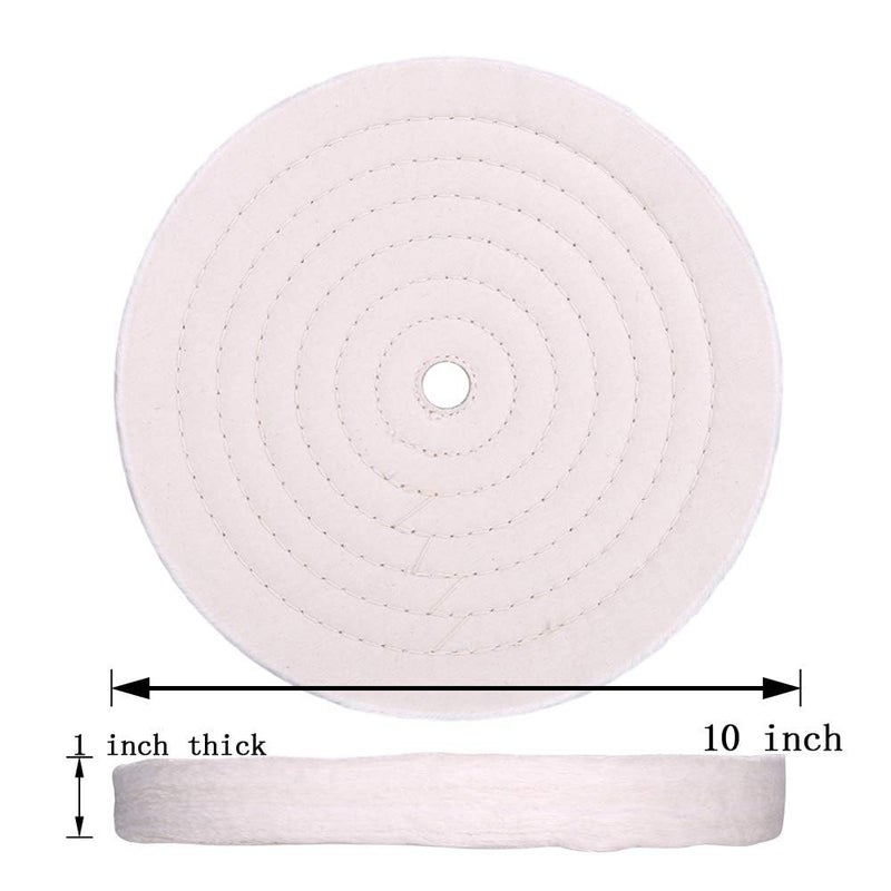 BLSGBUIDING Buffing Polishing Wheel 10 inch Extra Thick Fine Cotton (70 Ply) for Bench Grinder with 3/4'' Arbor Hole,2 Pack - Image 2